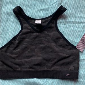 NWT Splendid  Camo Sports Bra; Black/Gray Size  L
